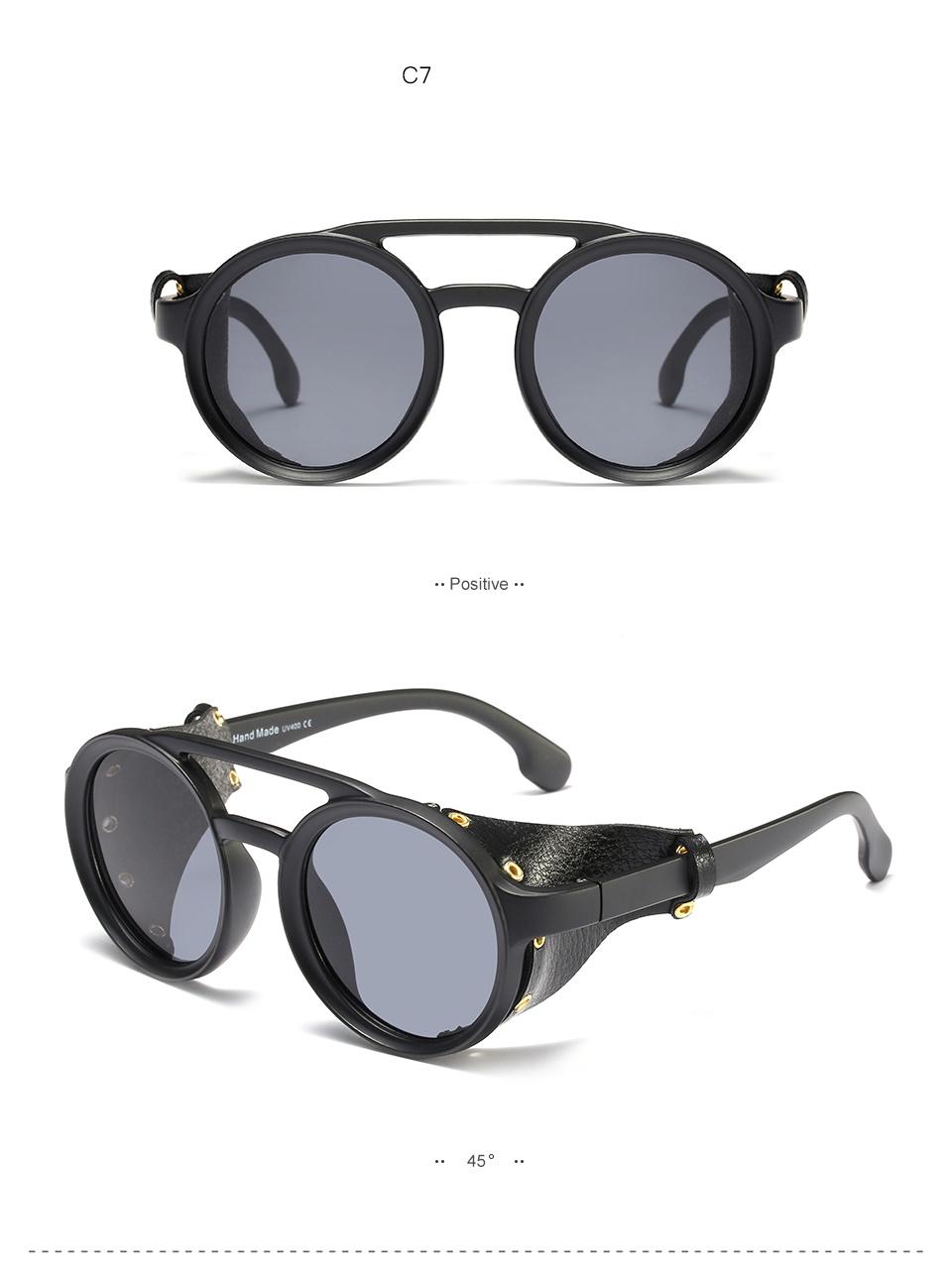 Fashion Punk Round Frame Sunglasses Ready to Ship