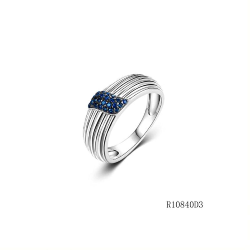 Hot Sale 925 Silver with CZ Thread Line Ring