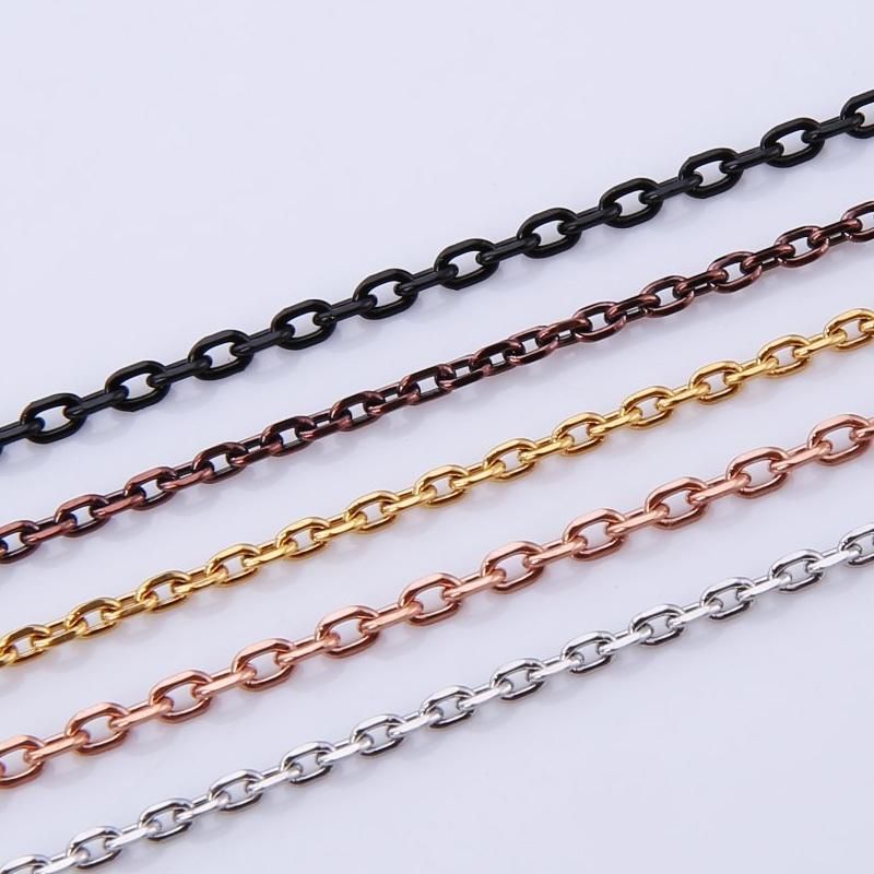 18K Gold Plated Stainless Steel Jewellery Link Necklaces for Jewlelry Making Gold Chains Manufacturers