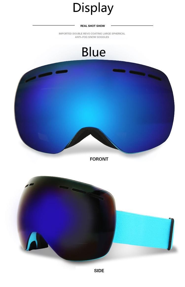 Women Men Newest Style Frameless Googles Large Spherical Double Durable Fashion Anti-Fog Outdoor Ski Googles