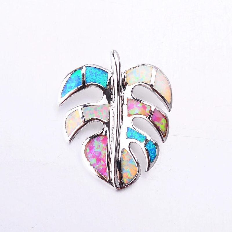 Wholesale Opal Pendant Fashionable 925 Silver Heart Shape Opal Pendant