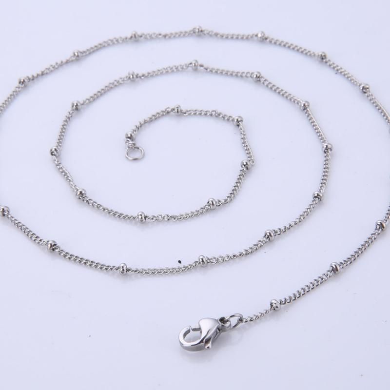 Fashion Jewelry Stainless Steel Polish Cross O Cable Chain