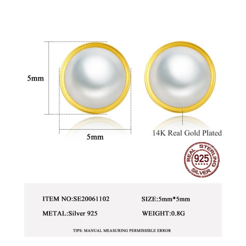 Eternal White Pearl CZ Ear Piercing Studs