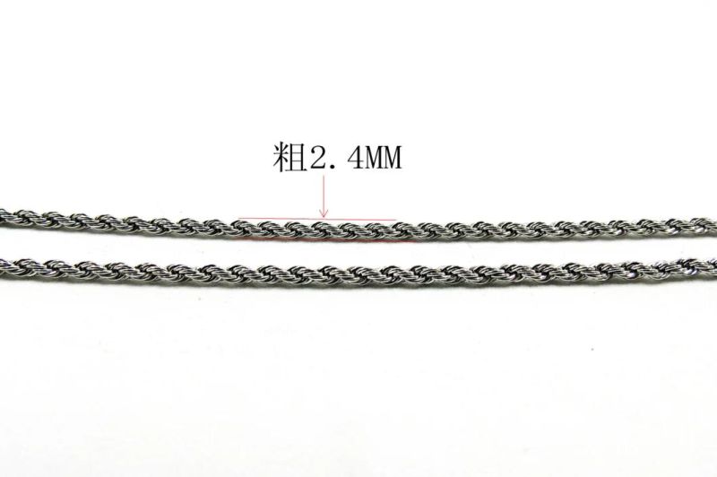 Wholesale Jewelry Twist Chain Necklace Stainless Steel Polished Surface Natural Color