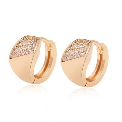 Luxury Jewelry 18K Cubic Zirconia Fashion Huggies Earrings