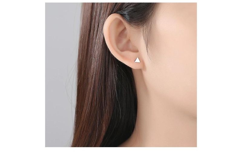 Christmas Eardrop Different on Both Sides Triangle Ear Stud Earpiece