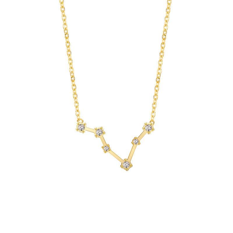 Manufacturer Custom Fashion Jewelry High Quality Non Fade 18K Gold Plated Celestial Necklace Jewelry Chain Jewellery with Diamond Zircon