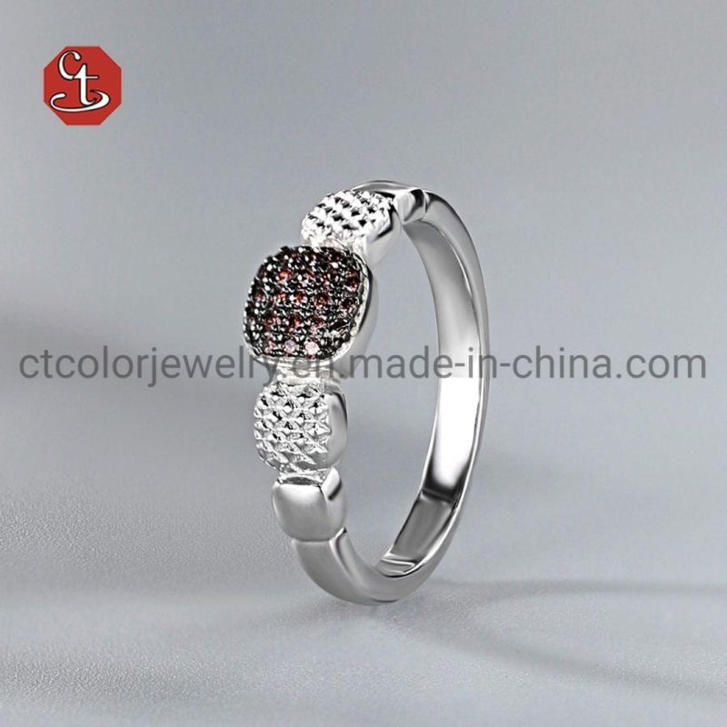 Costume Jewellery Women New Models Set Jewelry Wholesale 925 Silver Ring with CZ