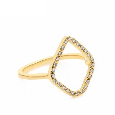 Hot Sale Popular Copper Wedding Jewelry CZ Stone Fashion Luxury Finger Ring
