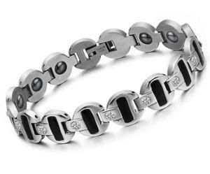 Fashion Cubic Zirconia Bracelet for Men Women Handmade Wrap Hematite Magnet Health Vintage Jewelry