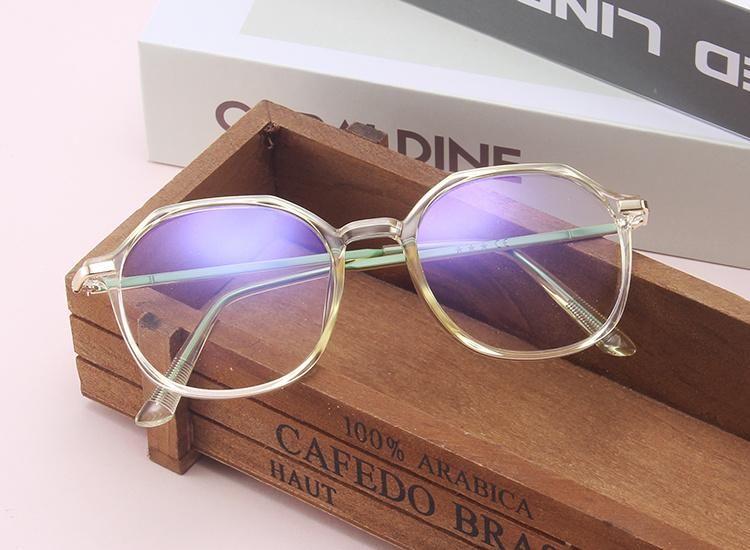 Oval Frame Anti-Blue Lenses Student Glasses Flat Glasses. Sunglasses.