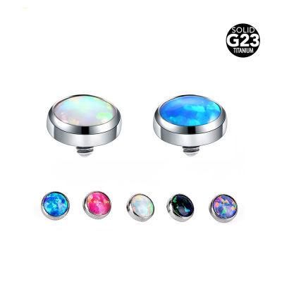 Titaniumg23 Dermal Anchor Opal Tops 3mm 4mm 5mm Body Piercing Jewelry