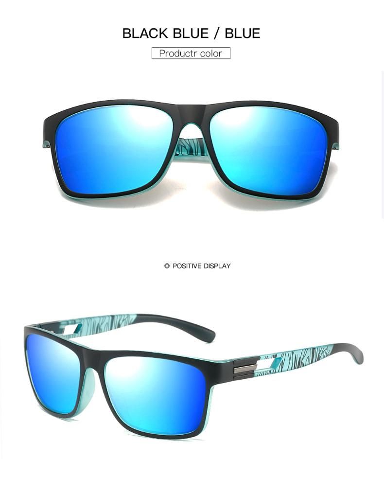 2022 Latest Design Outdoor Square Frame UV400 Mirror Lens Cycling Sports Polarized Sunglasses Men for Driving