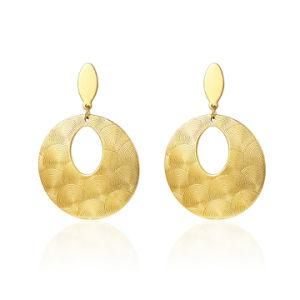 Latest Stainless Steel Saudi 14K Gold Dangle Earrings Design