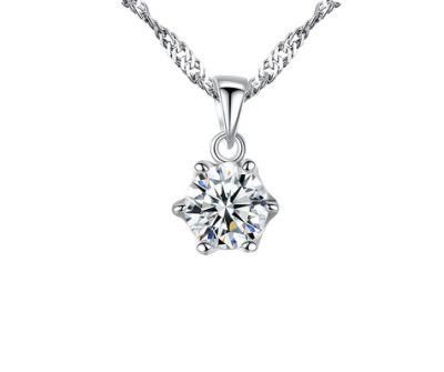 Four Pieces Set Jewelry Six-Claws CZ Pendant Necklace for Women