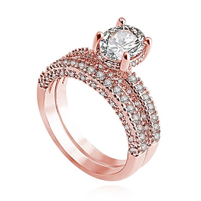 Women Fashion Cubic Zirconia Wedding Engagement Ring Fashion Jewelry