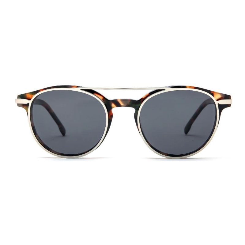 Professional Supplier Montura De Gafas Acetate Metal Combination Safety Futuristic Clip on Sunglasses for Men Women