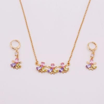 Fashion Imitation Costume Wholesale Gold Silver Stainless Steel Charm Jewelry with Earring Sets Pendant Necklace