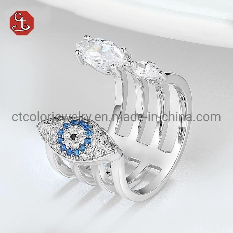 Costume jewelry ring Opening Evil Eye 925 silver Ring