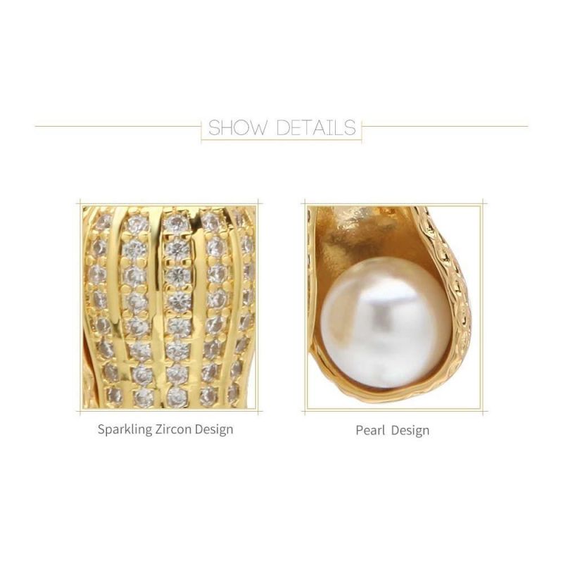 Fashion White Pearl Mismatched Cuff Earrings Silver Color Clip Ear Cuff Climber Crawler Earrings Women Jewel Bijoux