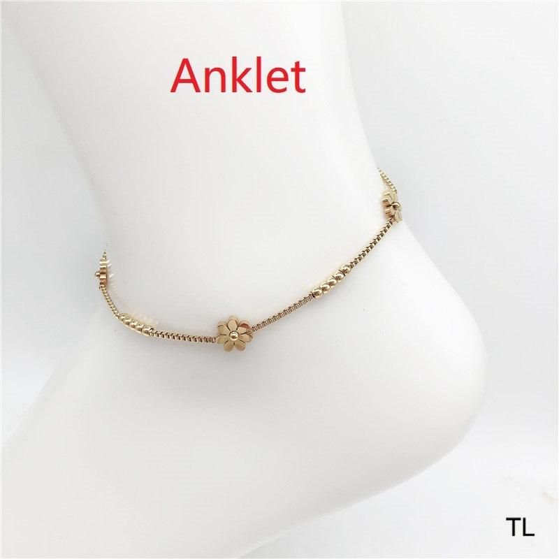 Exquisite Ankle Gold Chain Anklet Suitable for Female Girls Stainless Steel Fashion Anklet