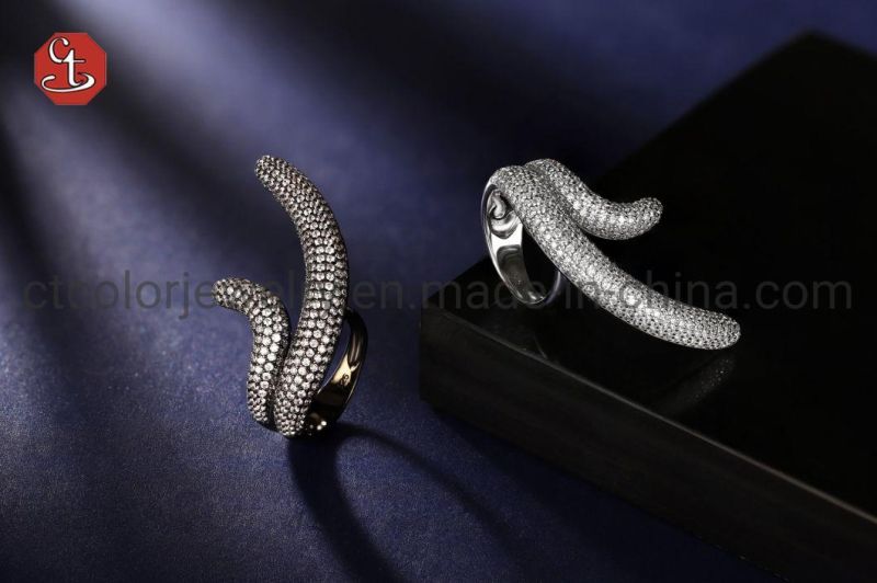 Irregular 925 Sterling Silver Ring with AAA+CZ