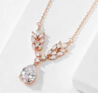 Wedding CZ Necklace Jewelry Set, Bridal CZ Necklace Jewelry Set, Bridesmaid Jewelry, Factory Direct Wholesale