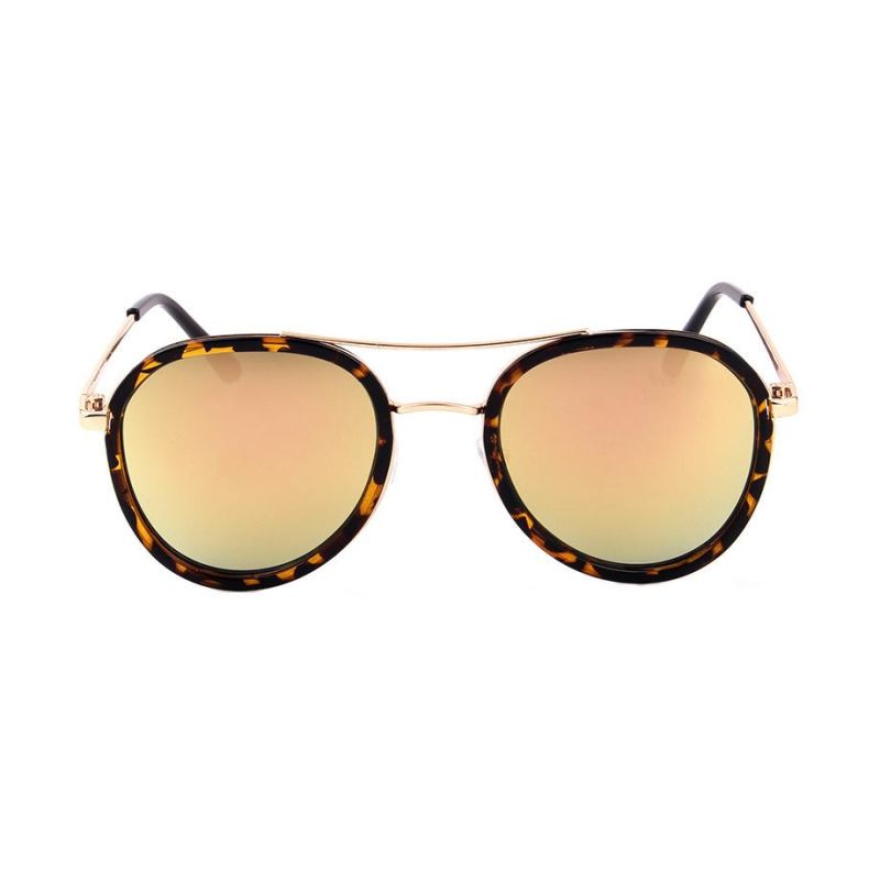 2018 Classical Round Shape Sunglasses with Metal Bridge and Temple