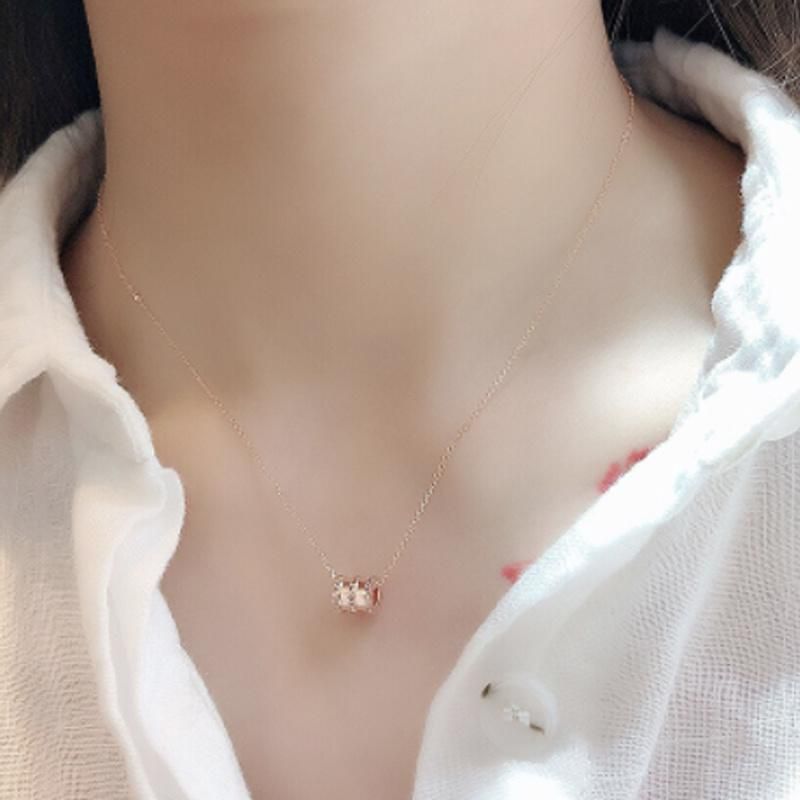 S925 Sterling Silver Plated Copper Small Waist Necklace Mini Design Simple Clavicle Chain