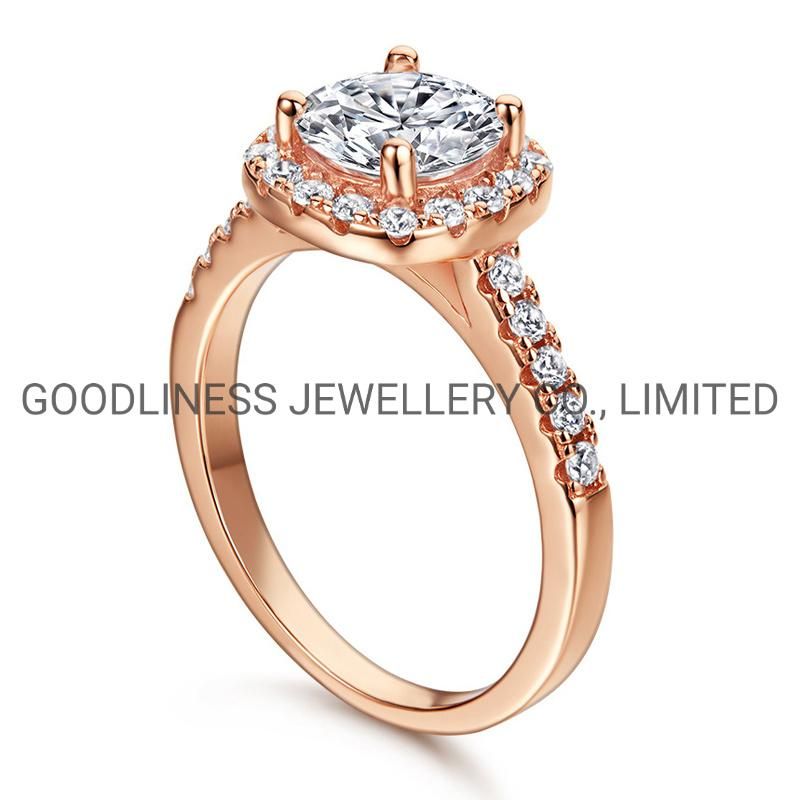 925 Sterling Silver Fine Jewelry Women Diamond Engagement Wedding Rings