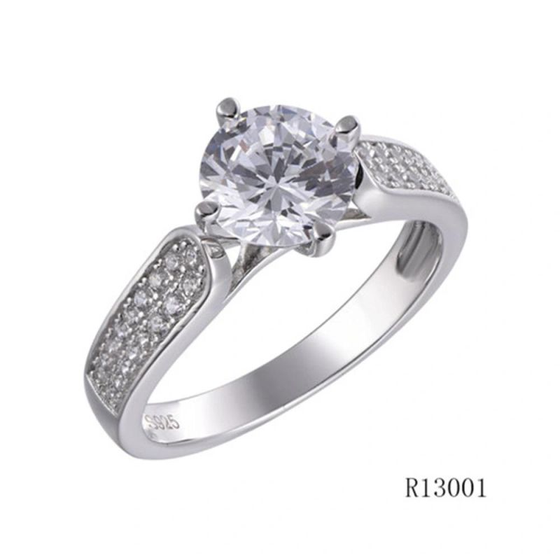 Wholesale 925 Sterling Silver Daily Engament CZ Ring