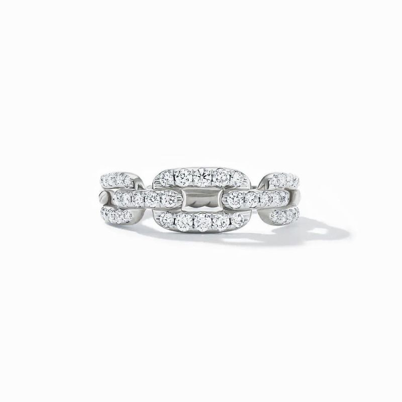 High End Custom Design Jewelry Sterling Silver Gold Croissant Hollow Metal Ring with CZ Gemstone Women Rings
