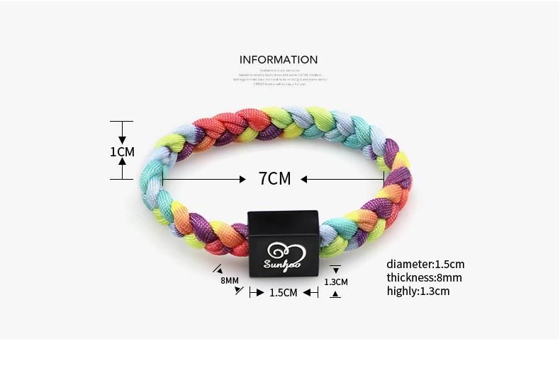 Top Selling Nylon Custom Logo Colorful Bracelet