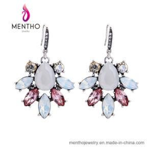 Elegant Temperament Flower Shape Crystal Stone Fashion Jewelry Stud Earring