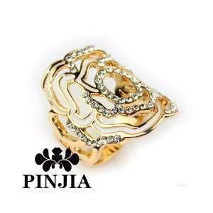Crystal Gold Fashion Jewelry Wedding Ring