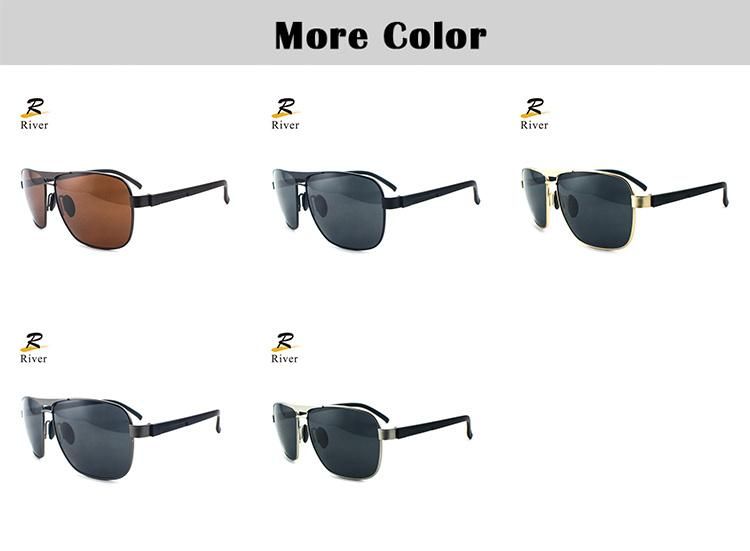 2021 Metallic Feel Double Beam Design Stock Polarized Men Sunglasses