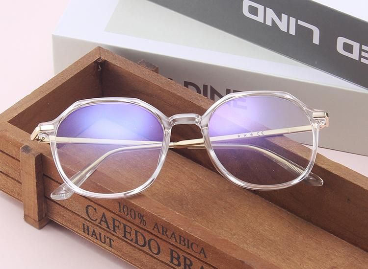 Oval Frame Anti-Blue Lenses Student Glasses Flat Glasses. Sunglasses.