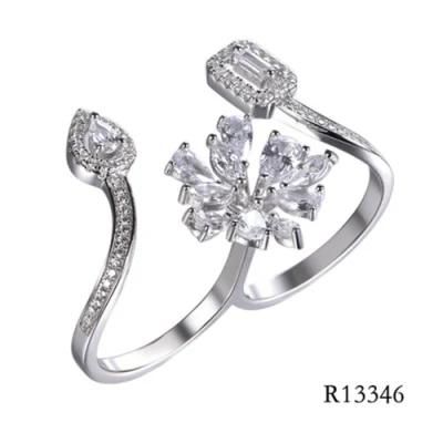 High Quality 925 Sterling Silver Double Finger Ring