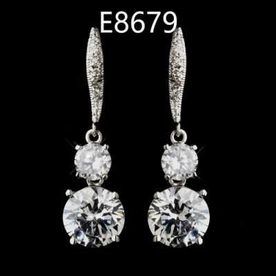 Wedding CZ Earring Jewelry, Bridal CZ Earring Jewelry, Wedding Pearl Earring Jewelry