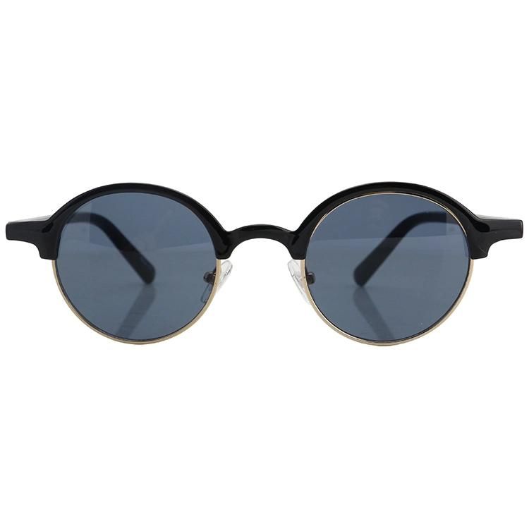 2019 Tiny Vintage Round Black Fashion Sunglasses