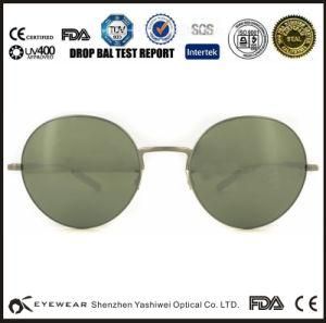 Round Rim-Less Vintage Stainless Sunglasses