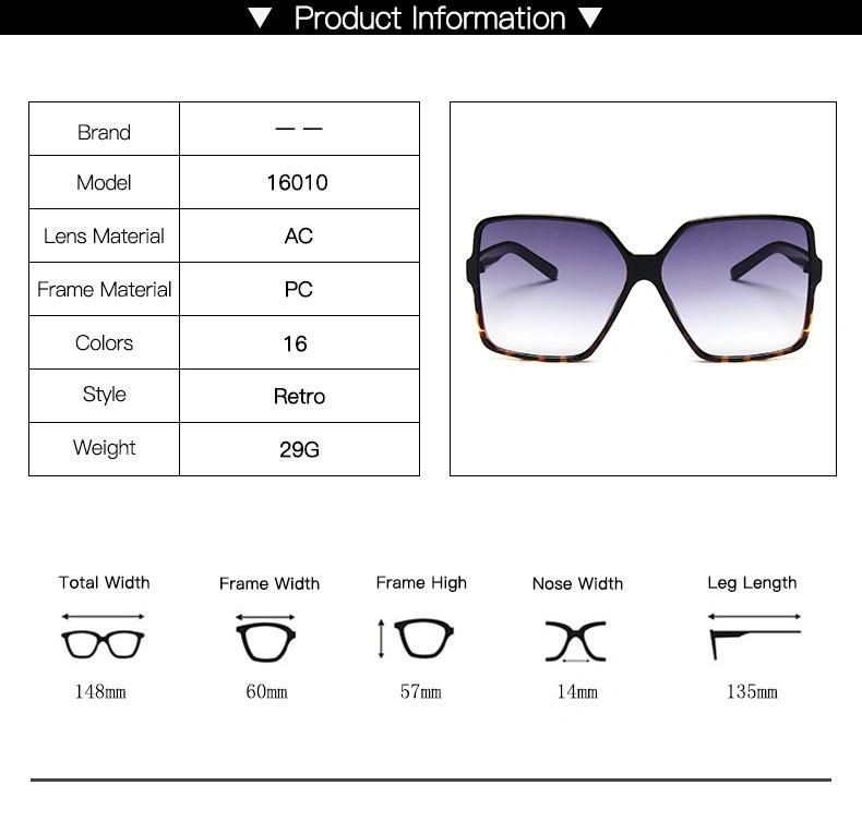 New European and American Trend Big Frame Sunglasses