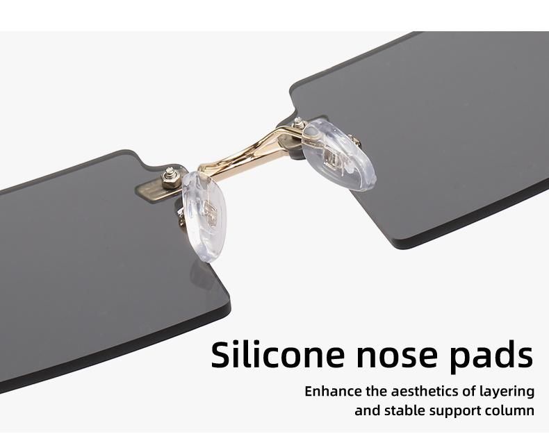 Sunglasses Square Fashion Rimless Glasses Amazon Hot Sale