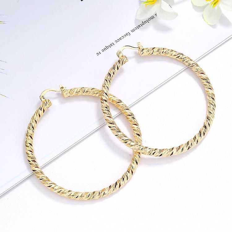 2020 New Arrivals Fashion Earring Design Jewelry Hoop Earring 18 Karat Gold Plated Earings Designs for Women