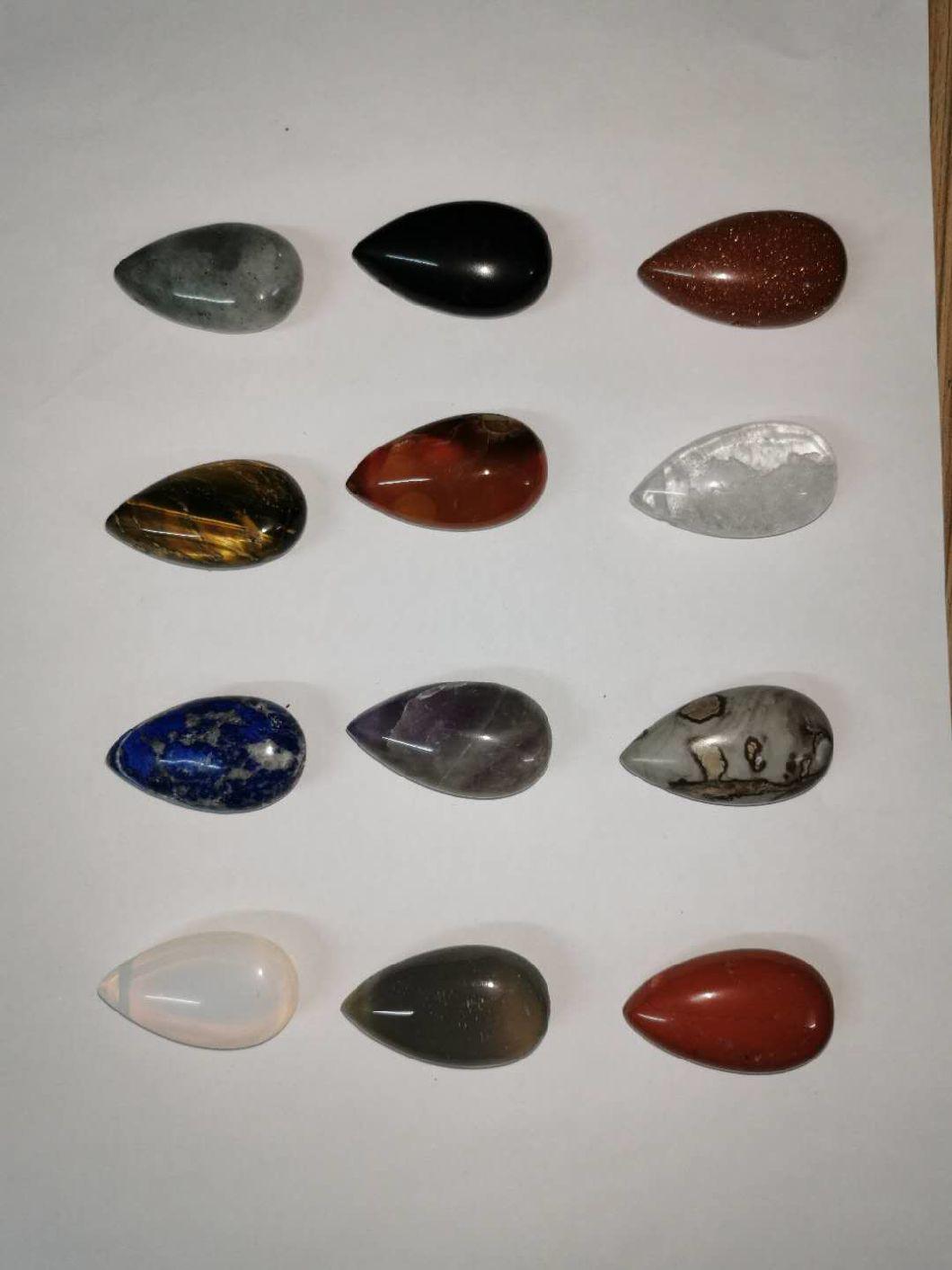 Pure Natural Semi-Precious Stone Water Drop Carving Jewelry Accessories