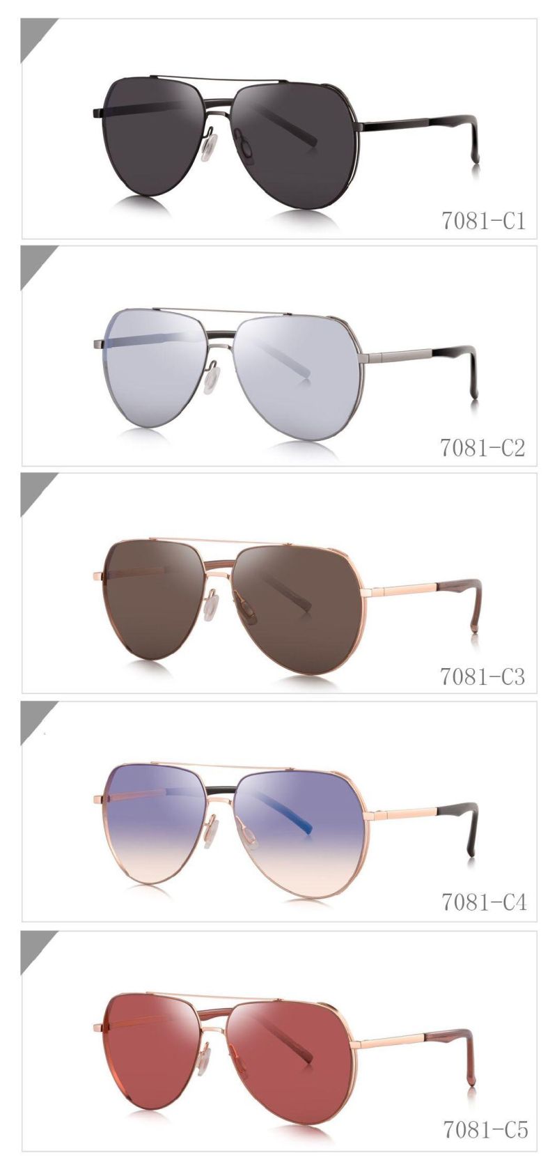 Ready to Ship Colorful Fashion Wholesale Men and Women Metal Frame Sunglasses