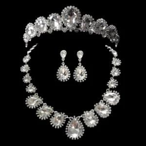 2014 Crystal Wedding Jewelry Sets with Necklace Earrings