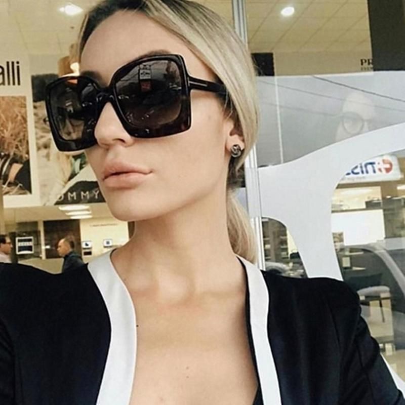 Sunglasses T-Shaped Big Frame Trend European and American Ins Fashion Modern Sunglasses