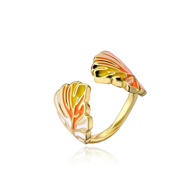Fashion Ring Enamel Colorful Gold Plating Adjustment Ring