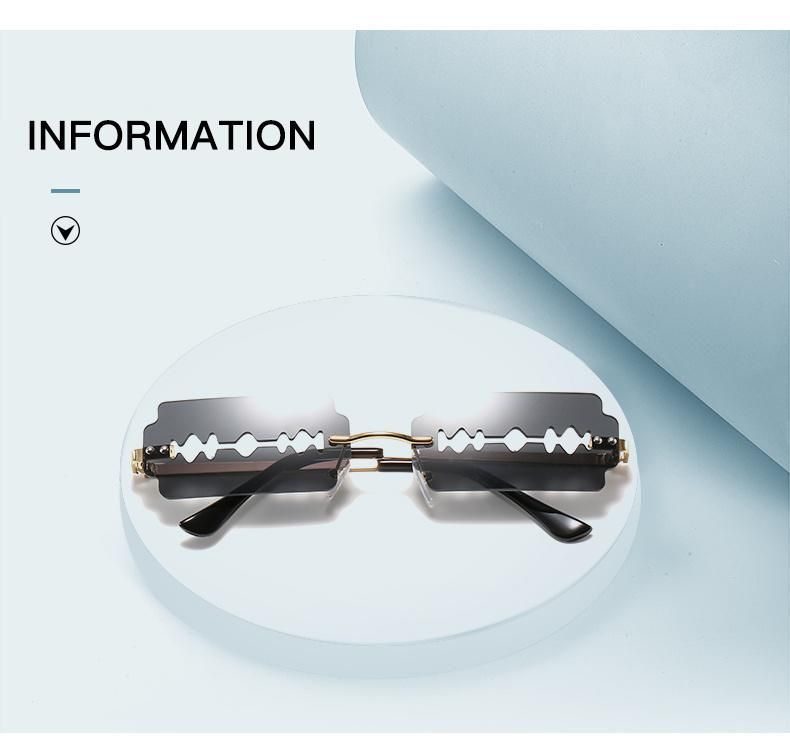 Shaped Sunglasses Creative Personalized Hollowed-out Lens Blade Glasses